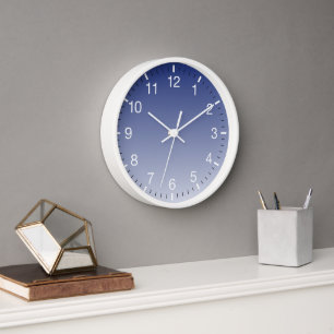 Modern Blue Ombre Clock