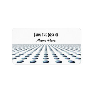 Modern Blue Pattern Ball Design Label