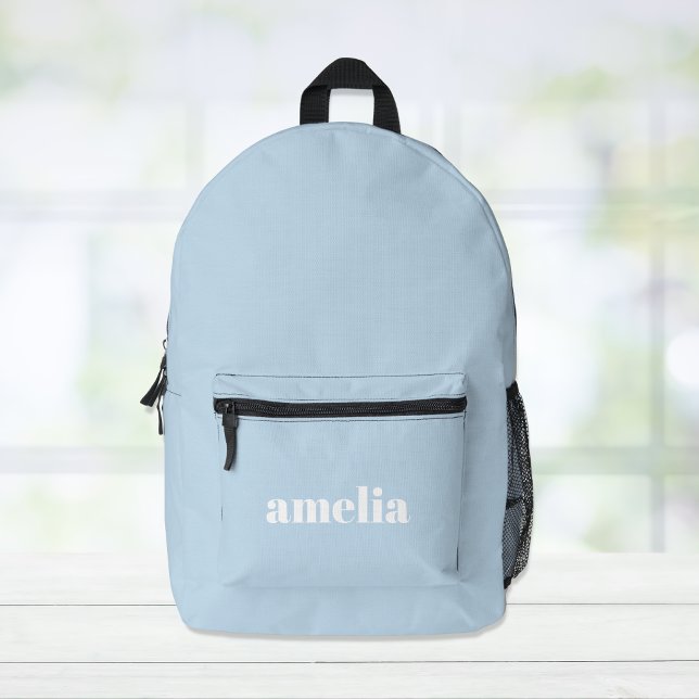 Modern Blue Personalized Printed Backpack (Creator Uploaded)