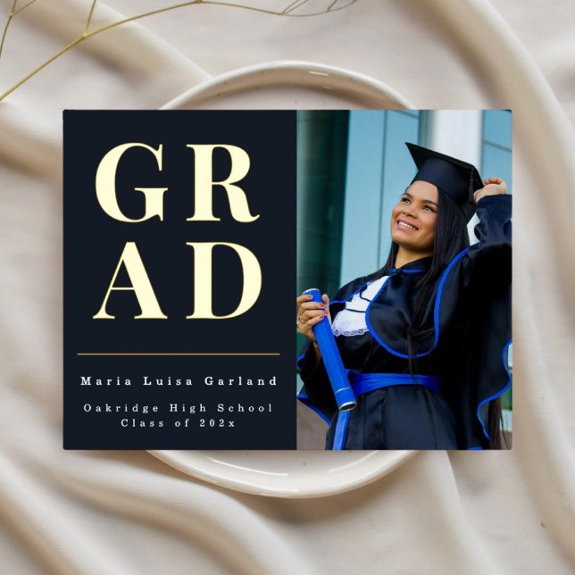 Modern Blue Photo Graduation 2026 announcement  (Creator Uploaded)