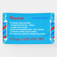 Modern Blue Pole Supply Service Barber Shop