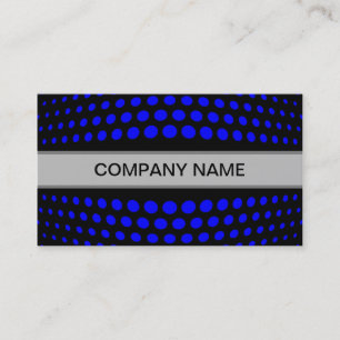Modern Blue Polka Dot Pattern Business Card