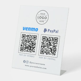 Modern Blue Professional Scan to Pay QR Sign