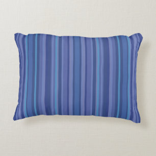 Modern Blue Purple Stripe Accent Pillow