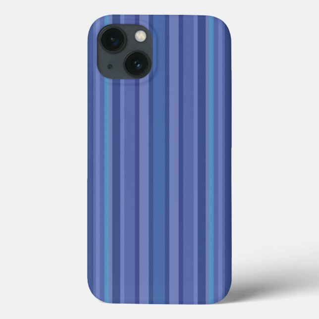 Modern Blue Purple Stripe Case-Mate iPhone Case (Back)