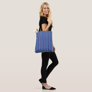 Modern Blue Purple Stripe Tote Bag