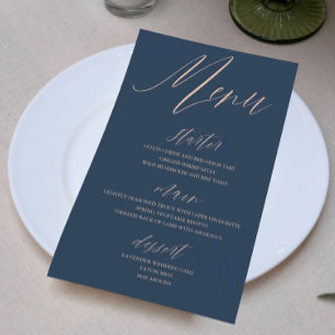 Modern Blue & Rose Gold Wedding