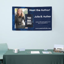 Modern Blue Sci Fi Author Book Signing