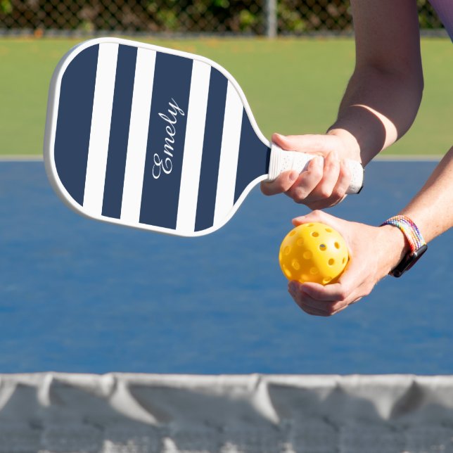 Modern Blue Script Name Pickleball Paddle (Insitu)