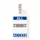 Modern Blue Security Custom Name Guard Employee