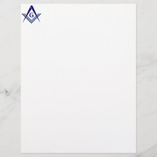 Modern Blue Square & Compasses