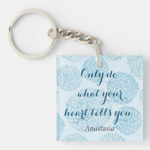 Modern Blue Stain Keychain