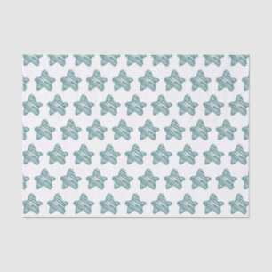 Modern Blue Star Sketch Pattern Tissue Paper