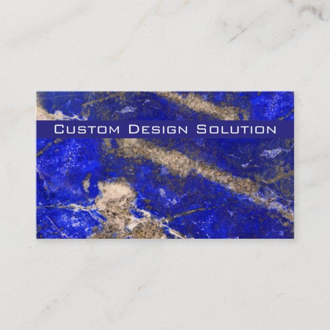 Modern Blue Stone business cards (Front)
