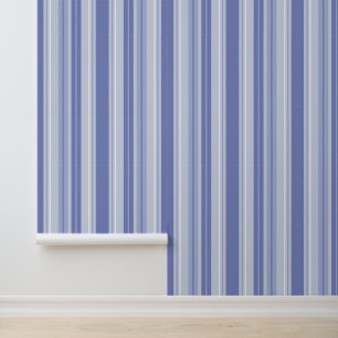 Modern Blue Striped Wallpaper
