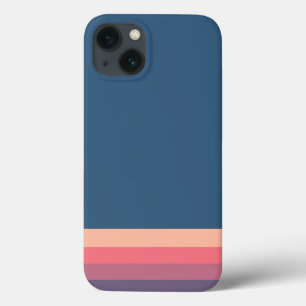 Modern Blue Stripes iPhone 13 case 