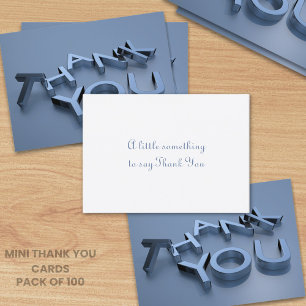 Modern Blue Thank You Cards