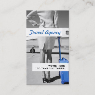 Modern Blue Travel Agent Business Card