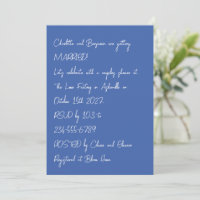 Modern Blue Unique Lettering Trendy Couples Shower