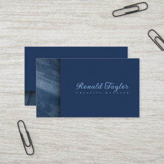 Modern Blue velvet texture Business Card