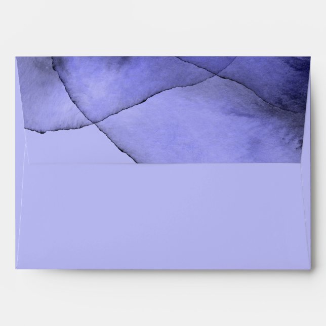modern blue violet lavender envelope (Back (Top Flap))