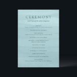 Modern Blue Watercolor Elegant Wedding Program<br><div class="desc">Modern wedding program featuring your details over an abstract watercolor background.</div>