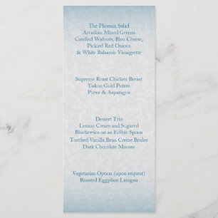 Modern Blue Watercolor Splash Menu