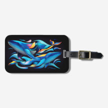 Modern Blue Waves & Whales