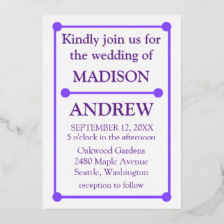 Modern Blue Wavy Wedding Invitation Template 