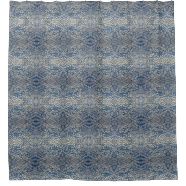 Modern Blue White Abstract Pattern Artistic (Front)
