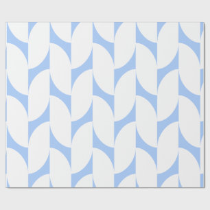 Modern Blue & White Geometric Wrapping Paper