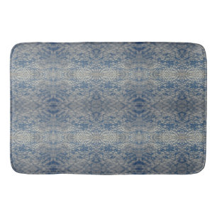 Modern Blue White Kaleidoscope Sky Photo Abstract Bath Mat