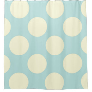 Modern blue white large polka dots