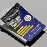 Modern Blue & Yellow Sports Gym Marketing Photo Flyer<br><div class="desc">Promote your workout classes or fitness studio with this modern Gym Flyer With Photo design. Featuring a bold blue and yellow design with space for one photo, your logo, tag line or heading, USPs and services as well as a promotional badge to add a special discount or offer. You can...</div>