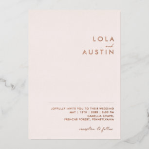 Modern   Blush And Rose Gold Casual Wedding Real