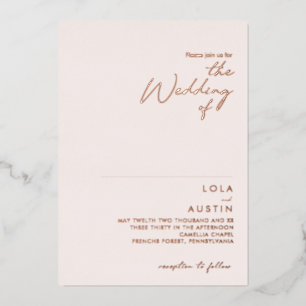 Modern   Blush And Rose Gold The Wedding Of Real