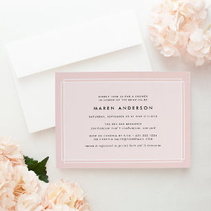 Modern Blush   Bridal Shower Invitation