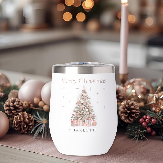 Modern Blush Christmas Tree – Personalized Holiday (Creator Uploaded)