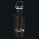 Modern Blush Dusty Pink Monogram and Name  532 Ml Water Bottle<br><div class="desc">The Modern Blush Dusty Pink Monogram and Name Stainless Steel Water Bottle combines elegance and practicality. This water bottle features a sleek blush dusty pink design and can be personalized with a monogram and name, making it a chic accessory for staying hydrated. Made from high-quality stainless steel, it is durable...</div>
