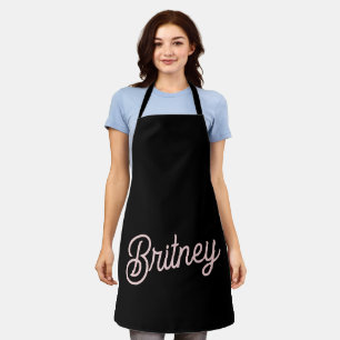 Modern Blush Dusty Pink Monogram and Name  Apron