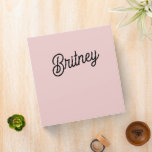 Modern Blush Dusty Pink Monogram and Name  Binder<br><div class="desc">The Modern Blush Dusty Pink Monogram and Name 3 Ring Binder features a stylish blush dusty pink background with a personalized monogram and name in an elegant script. This binder is perfect for organizing documents, notes, or projects while adding a touch of sophistication and personalization to your workspace or school...</div>