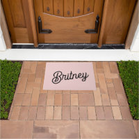 Modern Blush Dusty Pink Monogram and Name 