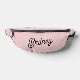 Modern Blush Dusty Pink Monogram and Name  Fanny Pack