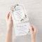 Modern Blush Floral Geometric All-in-One Invite