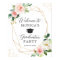 Modern Blush Floral Graduation Party Welcome Sign