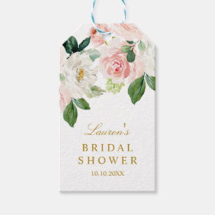 Modern Blush   Gold FLOWER BRIDAL SHOWER FAVOR Gift Tags