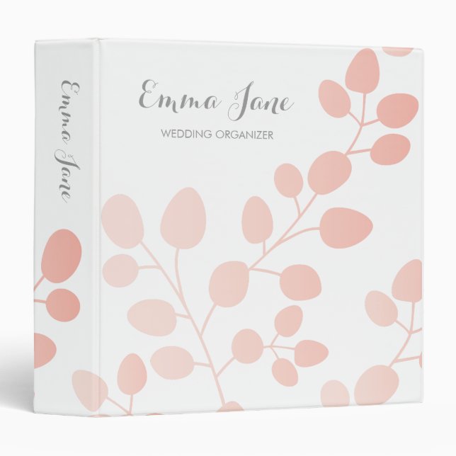 Modern Blush Pattern Organizer/Binder Binder (Front/Spine)
