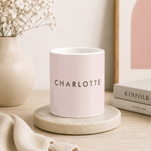 Modern Blush Personalized Name Coffee Mug