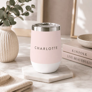 Modern Blush Personalized Wine Tumbler