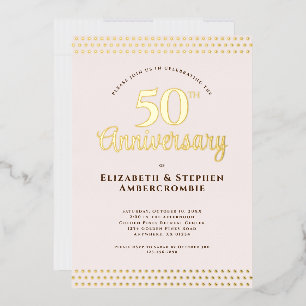 Modern Blush Pink 50th Wedding Anniversary